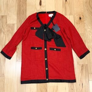 NWT Pomander Place Tuckernuck Women’s Coco Tweed Bow Dress